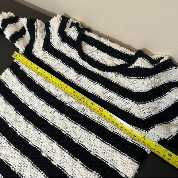 Anthropologie Knitted & Knotted Striped Peplum Hem Sweater - Picture 14 of 16